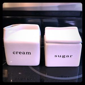 Crate & Barrel cream & sugar set